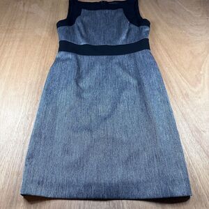 Preston & York Gray Black Sleeveless Sheath Dress Size 8
